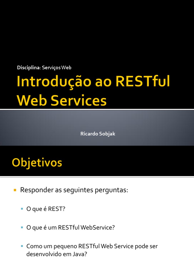 Introdução Ao RESTful Web Services | PDF | Protocolo de transferência ...