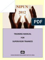 Nipun 2012: Training Manual FOR Supervisor Trainees