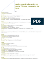 Conversaciones Reales Registradas Entre Un Servicio de Asistencia Técnica y Usuarias de Equipos Informáticos