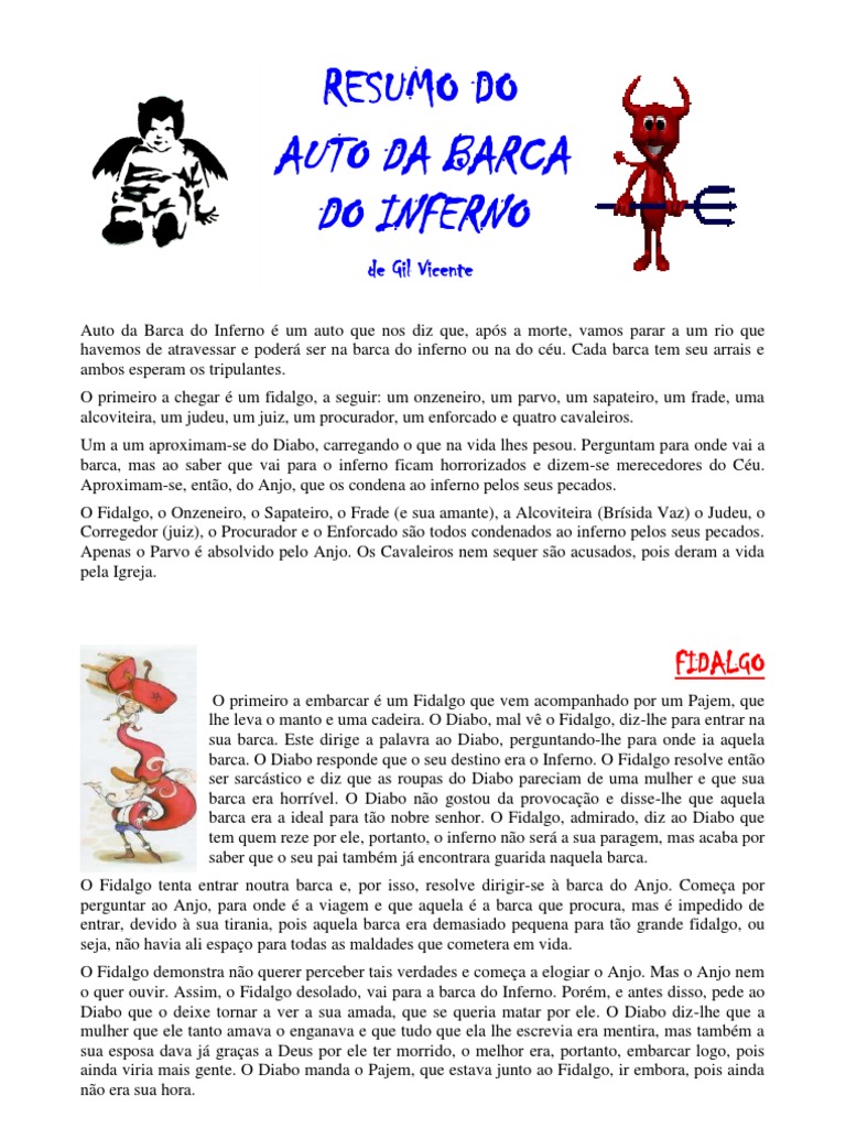 Resumo Do Auto Da Barca Do Inferno | Religião e Crença