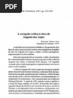 recepção crítica de augusto dos anjos