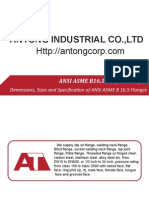 ANSI ASME FLANGE SPECIFICATIONS