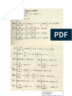 Tabela de Integrais