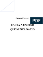 CARTA A UN NIÑO QUE NUNCA NACIÓ - Oriana Fallaci