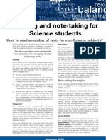 Taking effective notes for Science students