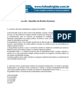 Folha Dirigida - Questões de Direitos Humanos MP Ba