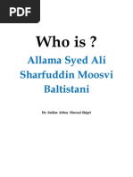 Download Who is Allama Syed  Ali Sharfuddin Moosvi Baltistani by Safdar Abbas Sherazi SN155604342 doc pdf