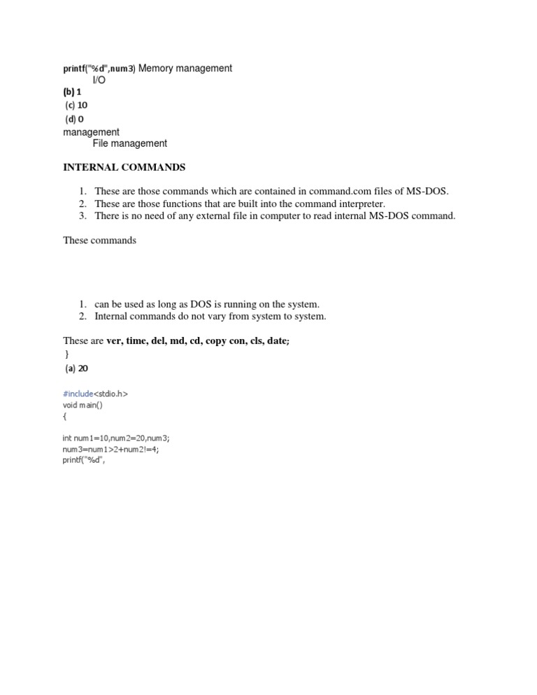 Internal Commands: Printf (