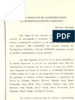 Diamand superación de las restricciones al crecimiento argentino