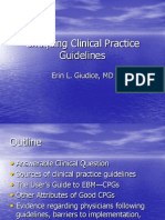 Critiquing Clinical Practice Guidelines