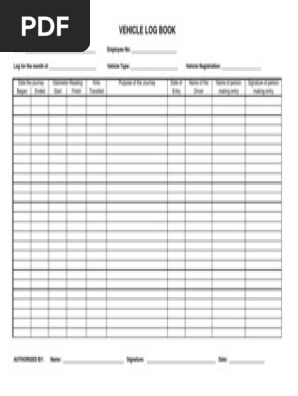 Vehicle Log Book
