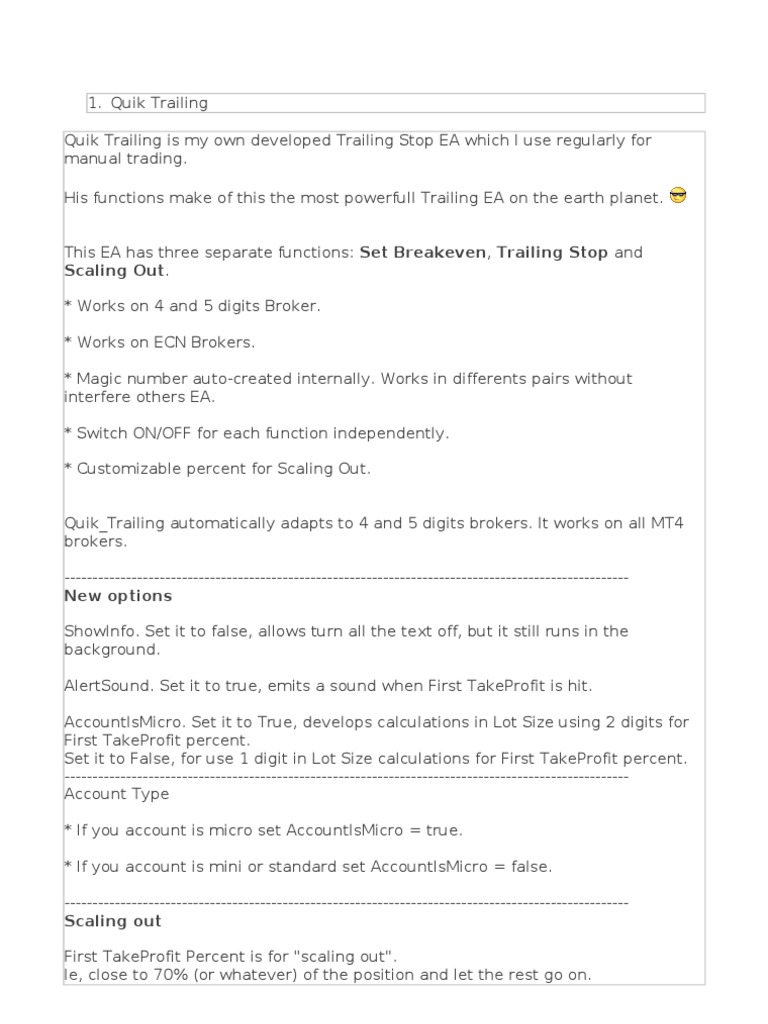 Quik Trailing FX | PDF | Order (Exchange) | Manufacturing And Engineering