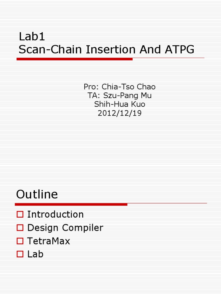 Scan-Chain Insertion with TetraMax | PDF | Hardware Description ...