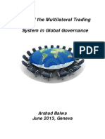 Arshad Balwa WTO Paper - Role of The Multilateral Trading System in Global Governance PDF