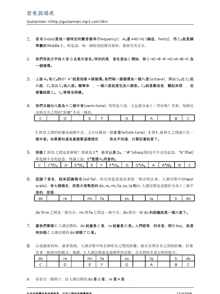 音名與唱名