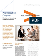 Accenture Global Pharmaceutical and Company Planning Forecasting With Oracle Hyperion