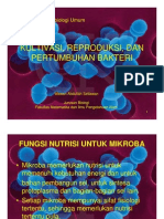 Kultivasi Reproduksi Dan Pertumbuhan Bakteri