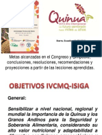 Recomendaciones Del IV Congreso Mundial de La Quinua