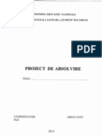 Model Prima Pagina Proiect