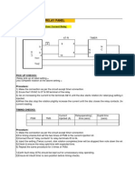 Relay Testing Procedure