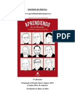 Dossier de Prensa Del Libro Aprendiendo de Los Mejores (Alienta, 2013, 5 Edición) de Francisco Alcaide Hernández.