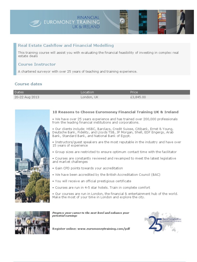 Real Estate Cashflow and Financial Modelling PDF PDF Real Estate