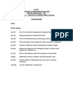 Manufacturing Process-Iii - Question Bank