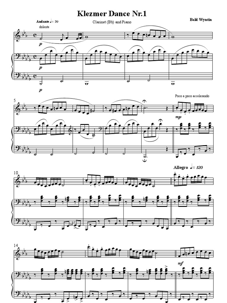 Klezmer Dance 1 Anches Bois (musique)