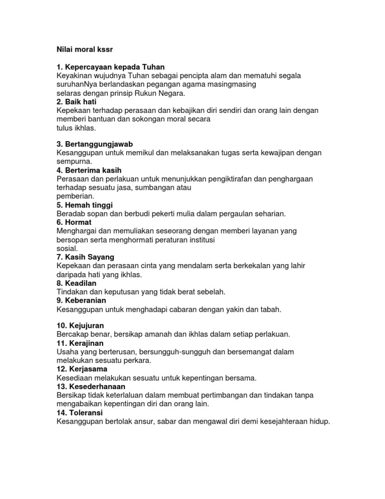 Nilai Moral Kssr Pdf