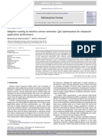 Adaptive Routing in Wireless Sensor Networks: QoS Optimisation For Enhanced Application Performance