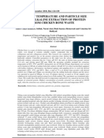 Effect of Temperature and Particle Size On The Alkaline Extraction of Protein From Chicken Bone Waste