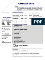 Curriculum Vitae: Fazle Rehman