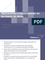 Bases de Datos Aplicaciones e Implicaciones