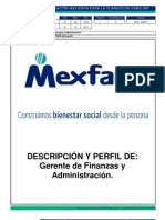 DFA-RH017 Descripcion de Puesto Gerente de Finanzas y Administracion