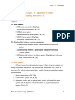 Dynamic Stability Analysis - I - Equations of Motion and Estimation of Stability Derivatives - 2 Topics