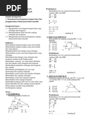 100978949 Soal Dan Pembahasan Kesebangunan Pdf