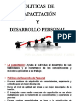 Politicas de Capacitacion y Desarrllo Personal