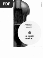 HENNION, Antoine. La Pasión Musical | PDF