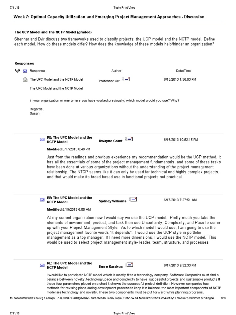 PM587 Week 7 Discussion | PDF | Project Management | Agile Software ...