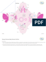 Princess Baby Shower Gift Box Favor Printable 0612