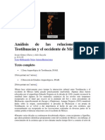 Sergio Gómez Chávez y Julie Gazzola - Análisis de Las Relaciones Entre Teotihuacán y El Occidente de México