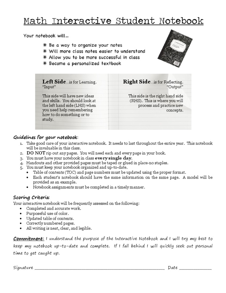 Guidelines For Your Notebook | PDF
