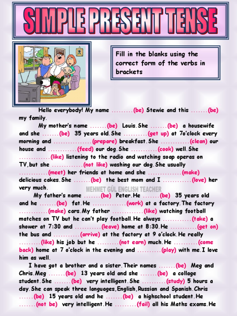 Simple Present Tense Reading 1 | PDF | Language Arts & Discipline ...