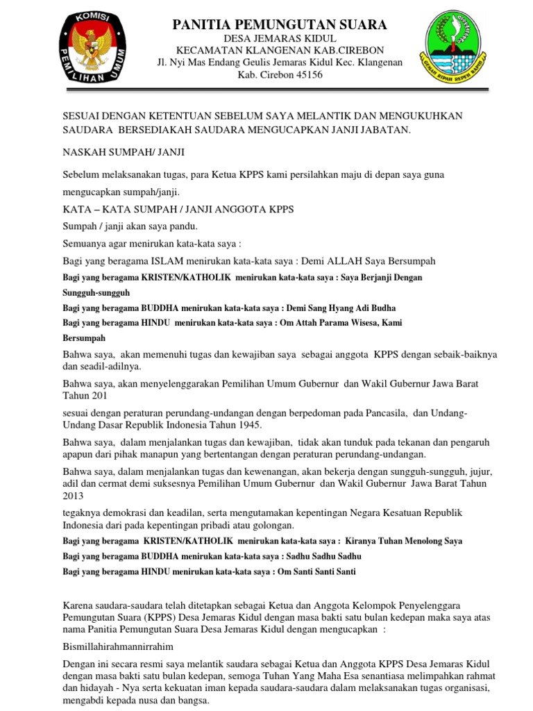 Sumpah JANJI JABATAN