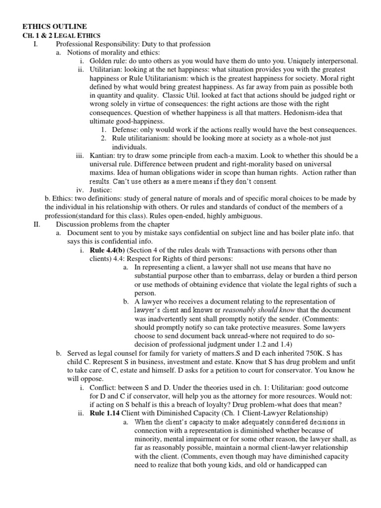 Ethics research paper outline image