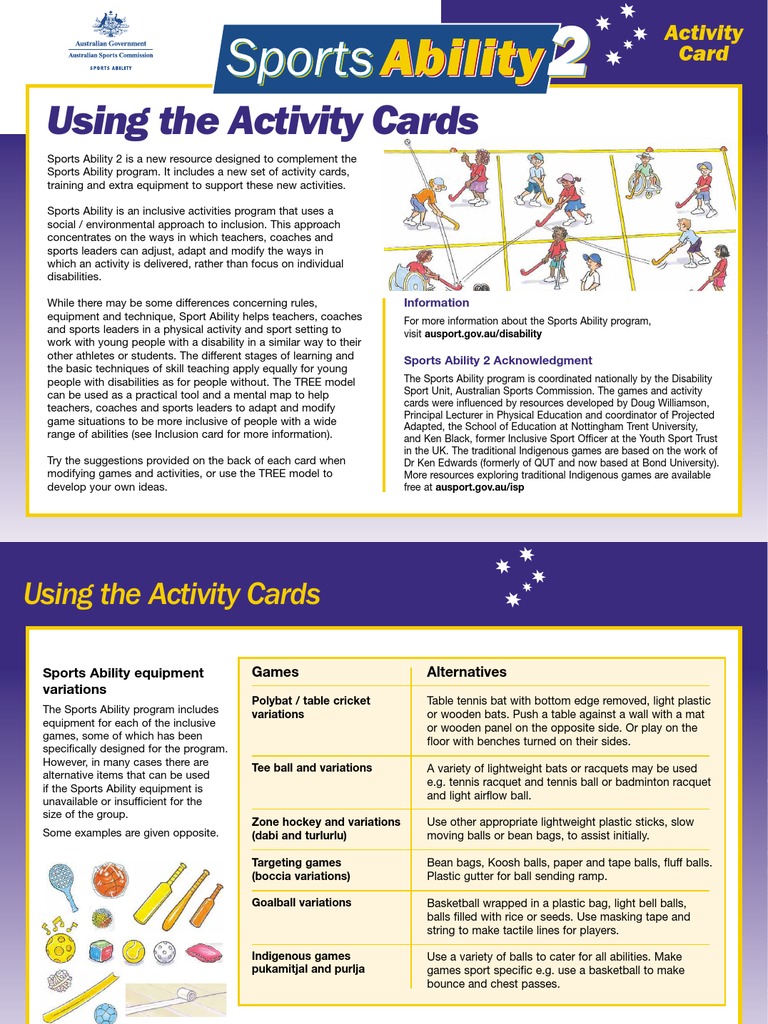 Inclusive Sports Activity Cards Guide | PDF