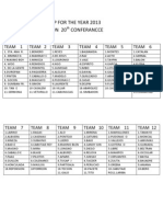 Sokai Schedule 2013