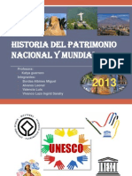 Historia Del Patrimonio Nacional y Mundial
