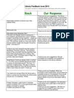 June 2013 Frankston Library Customer Feedback PDF