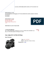 Sony Alpha SLT-A35 Kit 18-55mm: List Price: RP 7.195.000 Price: RP 5.979.900 You Save: RP 1.215.100 (17%)